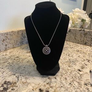 Brighton Necklace B. Ferrara Large Convertible Long Silver Necklace